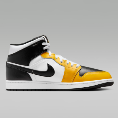 NIKE Air Jordan 1 イエロー/ホワイト/ブラック Nike Air Jordan 1 Mid Shoes Black White Yellow Ochre DQ8426-701