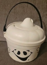 Vintage 1991 McDonald's Happy Meal Ghost McBoo Halloween Pail Bucket W/Lid USA