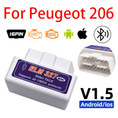 OBD2 ELM 327 Auto Scanner Werkzeug Android IOS Fehlercode Mini BT Leser passt für 206