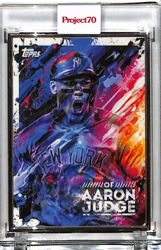 2021 TOPPS PROJECT 70 #860 AARON JUDGE BY MIKAEL B P70 AP SILVER FRAME 41/51