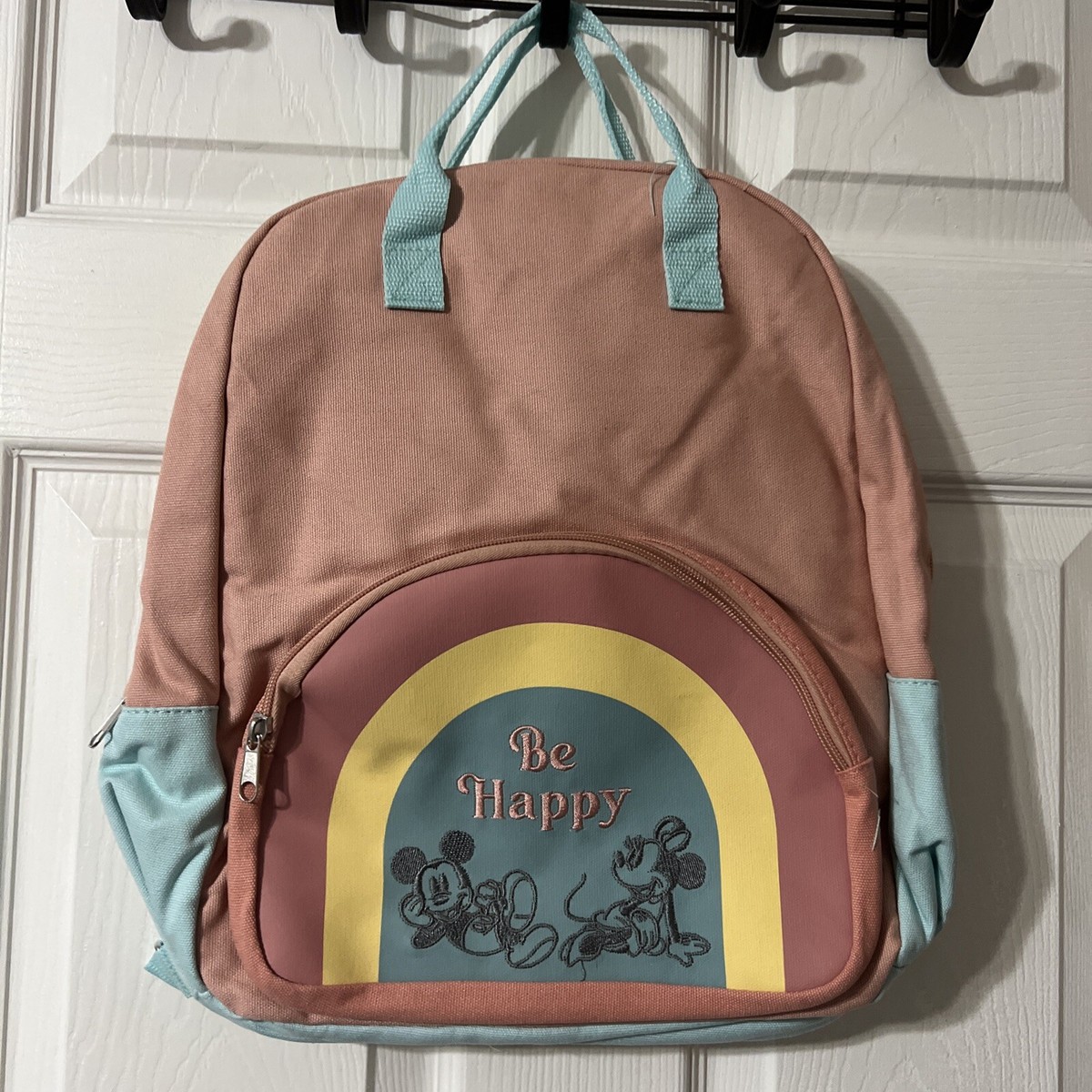 Disney Parks Mickey & Minnie “Be Happy” Backpack NEW New Mickey and Friends Mini Backpack by @loungefly available  main image 2