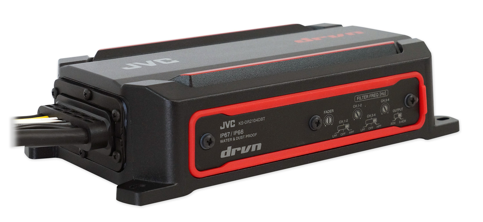 JVC KS-DR2104DBT 600 Вт 4-канальный усилитель для квадроцикловUTV 4 Динамики емкостью 65 Кварт