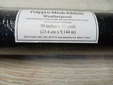 New Black PolyPro Deco Mesh Roll 10" Halloween Wreaths Bows Witch Weatherproof