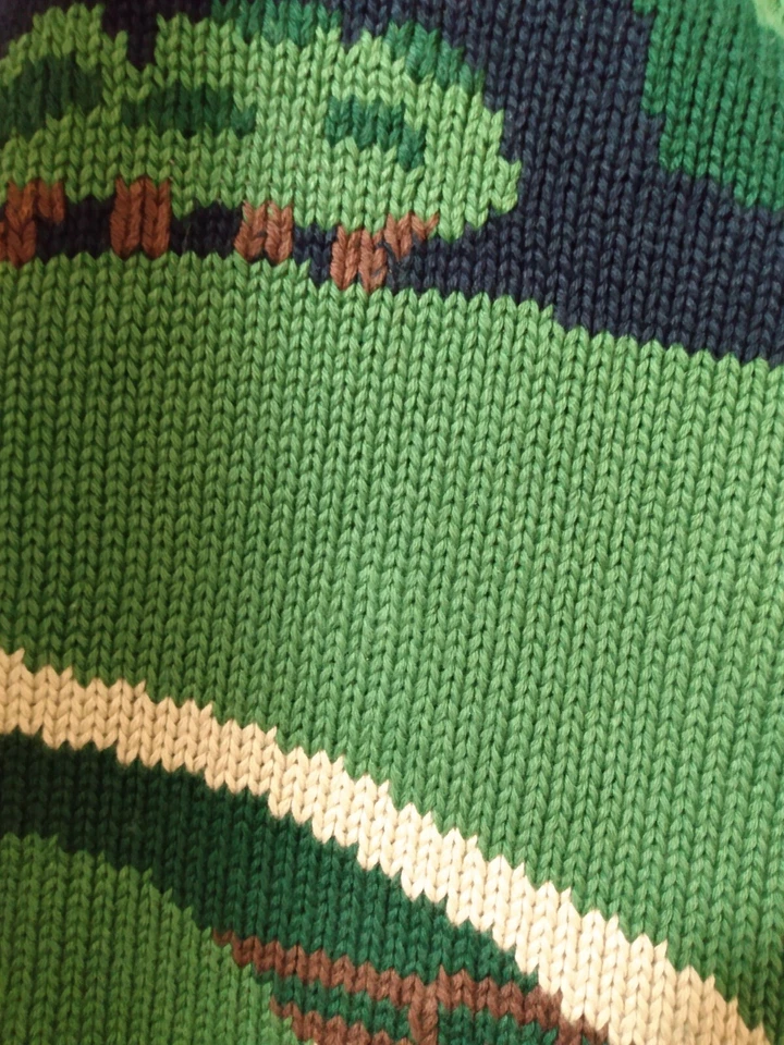 Suéter de golf vintage para mujer estampado por todas partes algodón mediano mujer golf Foto 4 de 4