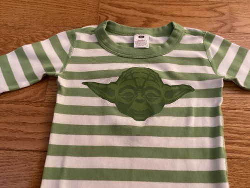 HANNA ANDERSSON STAR WARS YODA BOY SZ 5 (110) STRIPE PJ SET - Picture 2 of 21