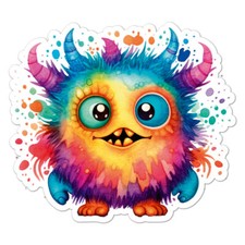 Cute Monster, Vinyl Decal Sticker, Indoor Outdoor, 3 Sizes, 9357