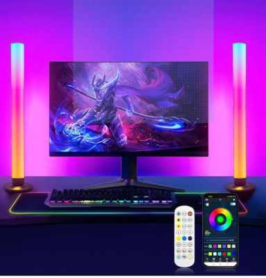 TV Hintergrundbeleuchtung Gaming Lichtleiste 2 LED Smart Light Bars RGB Ambientebeleuchtung