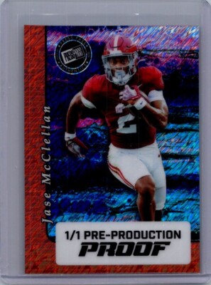 Jase McClellan 2024 Leaf Football 1/1 Pre Production Proof