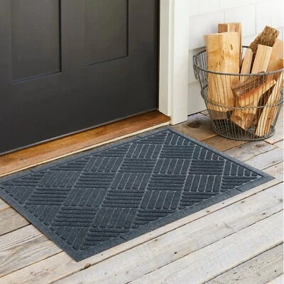 BONLION Front Door Mat outside Entrance, Indoor Outdoor Door Mat, Heavy Duty Natural Rub