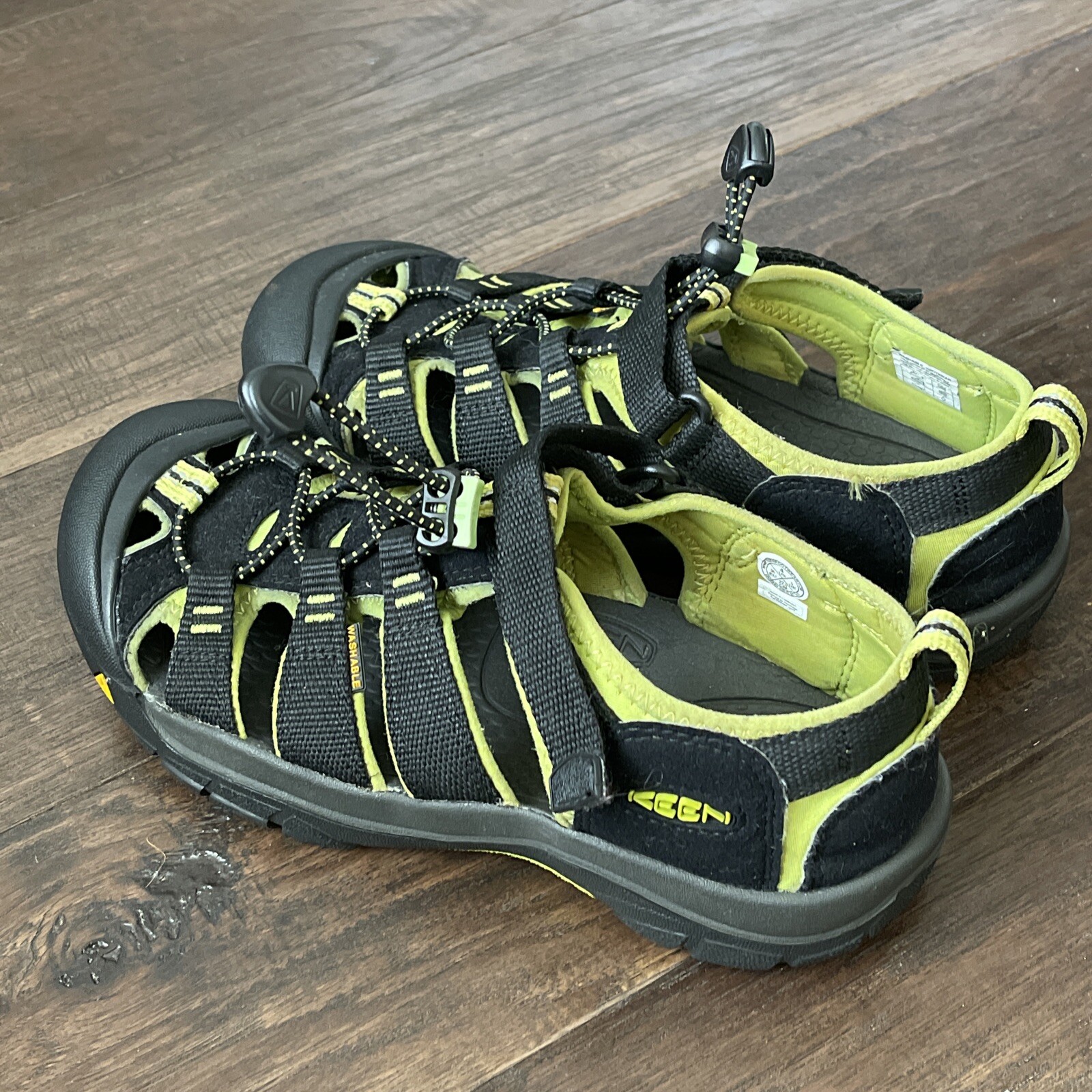Sandali KEEN Newport ragazzo taglia 4 nero verde impermeabili escursionismo trail sport