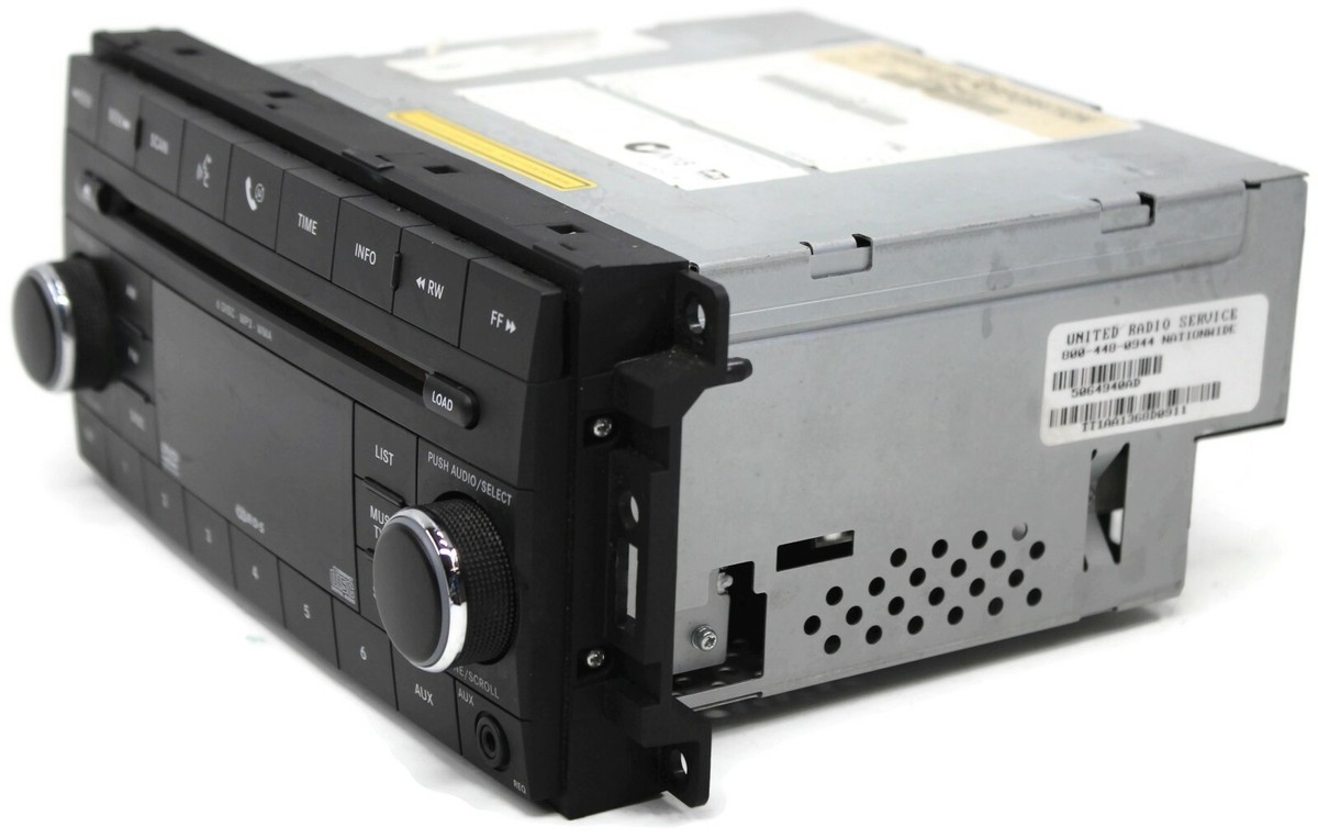 2007-2011 Dodge Nitro Radio Stereo 6 Disc Changer Cd Mp3 Aux