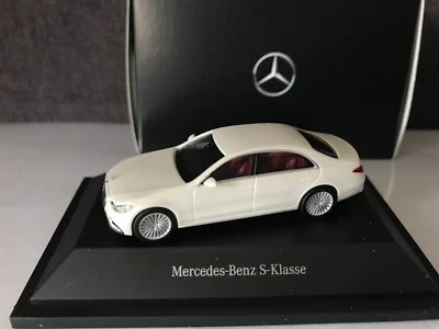 1:87 Herpa Mercedes S-Klasse AMG Line Langversion BR223 designo diamantweiss