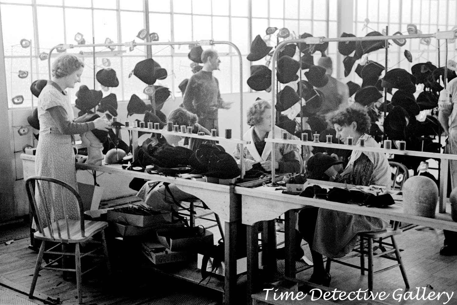 Millinery Workers in Garment Factory, Hightstown, NJ 1936 Historic