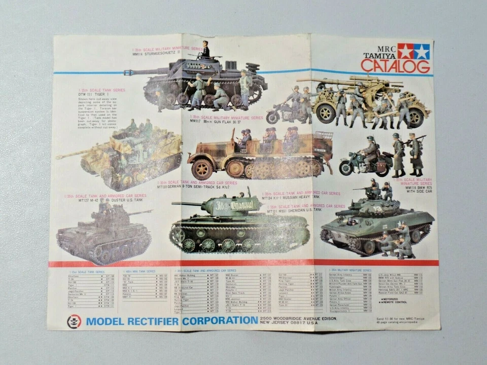 Vintage MRC Tamiya Catalog Dealer Product Sheet Japan Precision Model Kits A068 - Image 3 of 4