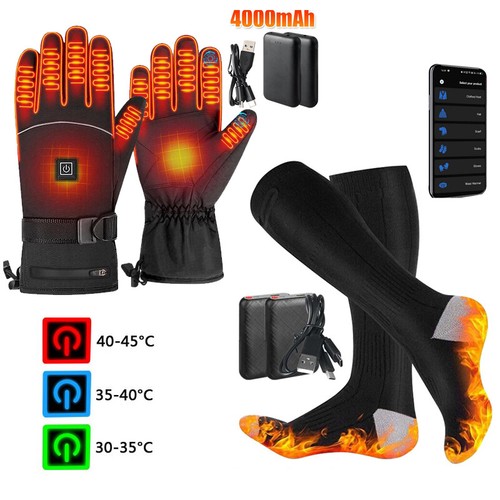 Electric Heated Gloves Rechargeable Battery with APP Electric USB Heated Socks - Picture 2 of 23