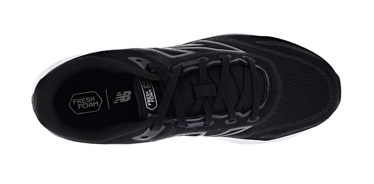 New Balance Fresh Foam 680 v8 Running Shoes Black White Men\'s 12 M680LK8 new-balance-fresh-foam-680-v8-  main image 2