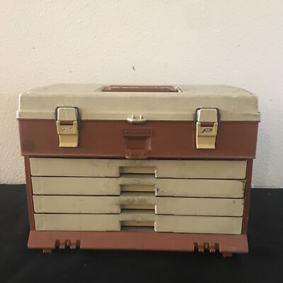 Vintage Plano 757 Fishing Tackle Box Made In USA Drawer