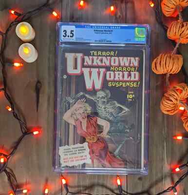 Unknown World #1 CGC 3.5 VG- 1952 Fawcett Pre-Code Horror Norman Saunders