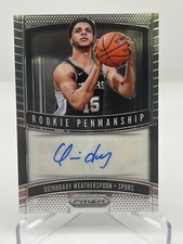 2019-20 PANINI PRIZM BASKETBALL QUINNDARY WEATHERSPOON ROOKIE PENMANSHIP RP-QWT