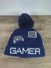 Children's Place Navy Blue Gamer Cap Cuffed Winter Beanie Hat Size S/M