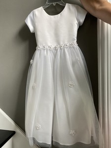 girls size 8 white dress