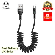 USB C Short Coiled Spiral Cable Lead  and USB C type C Charging For iPhone