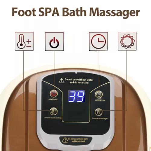 Electric Foot Massager 10L Bubble Foot Bath Spa Foot Tub Roller Heat Soak Bath - Picture 10 of 14