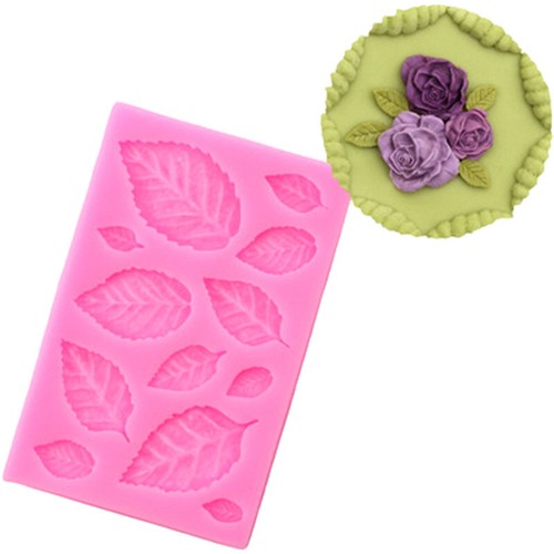 Leaf shaped silicone mold leaves cake decors fondant cookies moulds