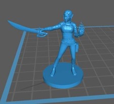 Elf - Half Elf Warlock Mini - DND - Pathfinder - Dungeons  Dragons - RPG - Tabl