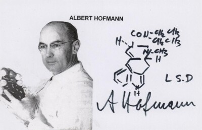 Albert Hofmann Signed LSD Molecule Sketch - PSA/DNA Authenticated