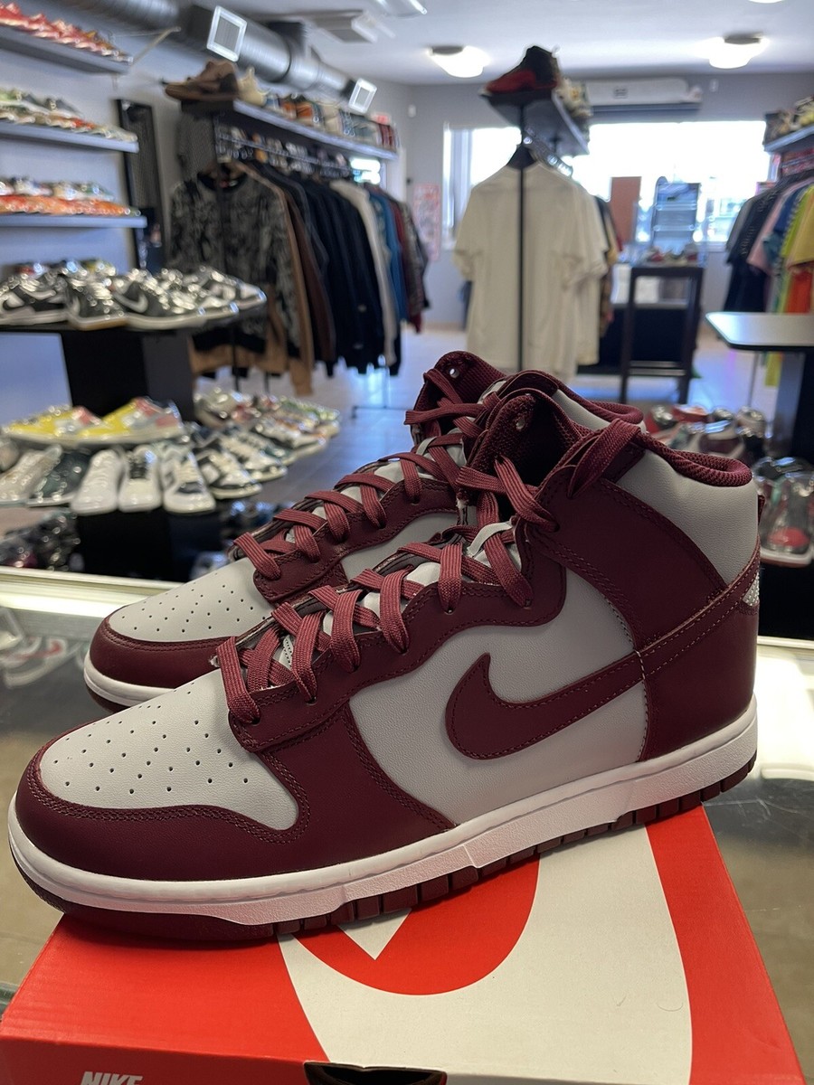 Nike Dunk High Retro Casual Shoes Beetroot Grey Men's US Size 11.5 Nike Dunk High Retro Casual Shoes Beetroot Grey Men's US Size 11.5