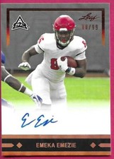 2021 Leaf Memories College Football EMEKA EMEZIE Rookie ARC Autograph 88/99