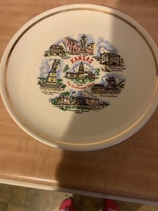 kansas plate with gold trim