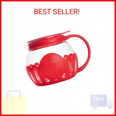 Ecolution Patented Micro-Pop Microwave Popcorn Popper with Temperature Safe Glas