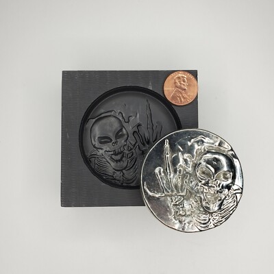 Skeleton 3D Graphite Ingot Mold Gold Silver Copper Tin Melting Casting Refining 