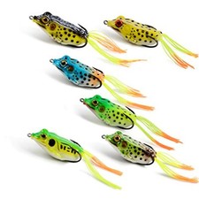 Paquete de 6 señuelos de rana Topwater Crankbait de pesca