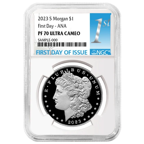 2023-S Proof $1 Morgan Silver Dollar NGC PF70UC FDI First Label ANA Release