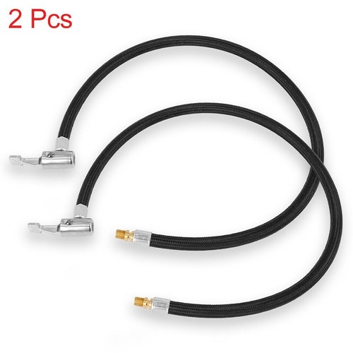 Lot De 2 Tuyaux De Gonflage Pour Pompe à Vélo – Valve Schrader – Flexible Et Résistant – Longueur 160 Mm