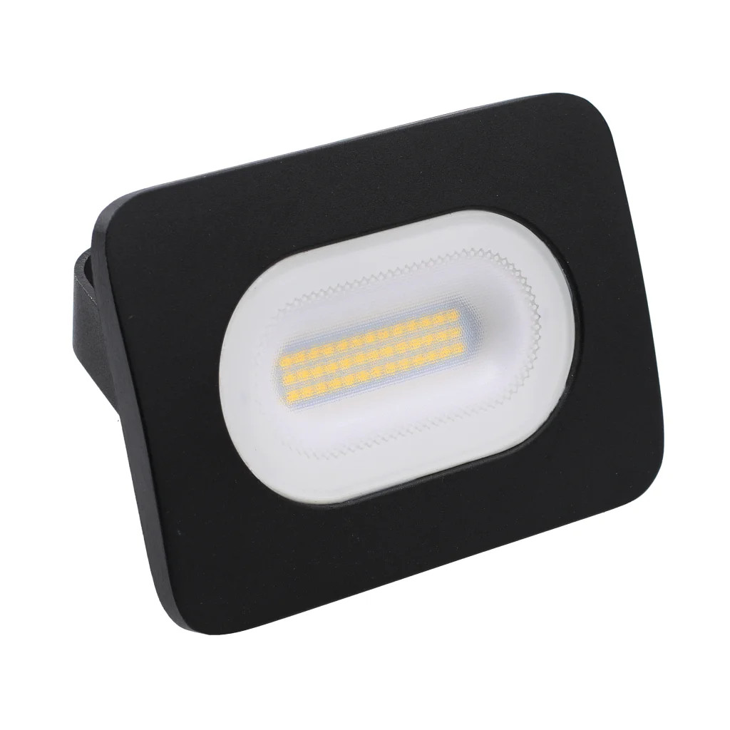 Outdoor Light Black 20w LED Low Energy Floodlight Cool White 4000K Flood 1600 Lm