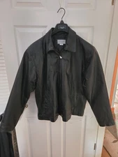 Vintage Leather Men's Black Split Napa Leather Jacket  Size L