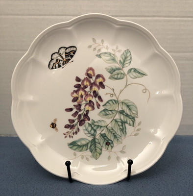 Lenox Butterfly Meadow 8.5'' Eastern Tailed Blue Scalloped Salad/Dessert Plate