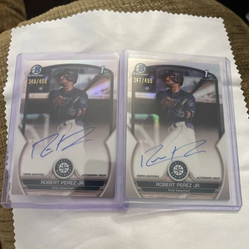 2023 Bowman Chrome Robert Perez Jr. Refractor Auto /499 Mariners 1st #CPA-RP
