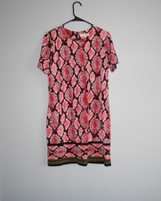 Michael Kors Petite Large Pink Snake Print Stretch Dress