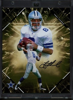 Troy Aikman Auto 2025 Under Wraps NFL Emanate Gold Card Cowboys