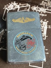 USS Skipjack SNN-585 Zippo Lighter 1984 Radix Nova Tridentis (JC)