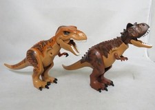  2 LEGO JURASSIC WORLD DINOSAURS : T-REX Tyrannosaurus Rex  CARNOSAURUS