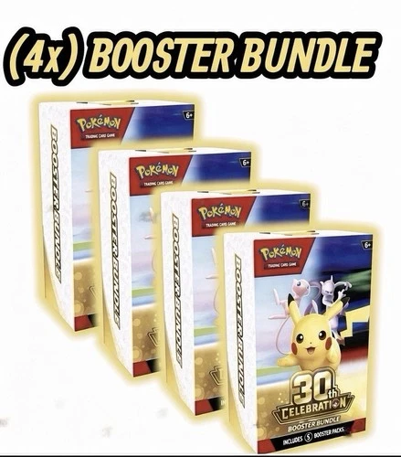 Presale -4x Pokemon 30th Anniversary Celebration Booster Bundle SHIPS EARLY OCT
