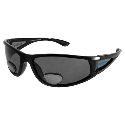 BluWater Polarized Bifocal 3.0 Sunglasses Gloss Black Frame Gray Lens