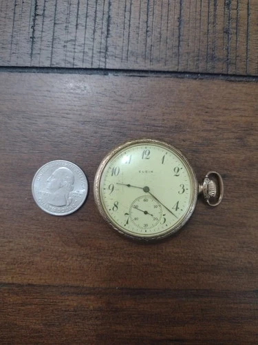 Elgin Antique Mechanical Pocket Watch  Beautiful Designed Case NON-WORKING