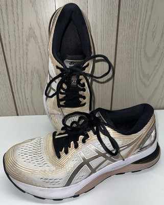 ASICS Gel Nimbus 21 Rose Gold/Wht Women s Size 8 1012A608 GUC
